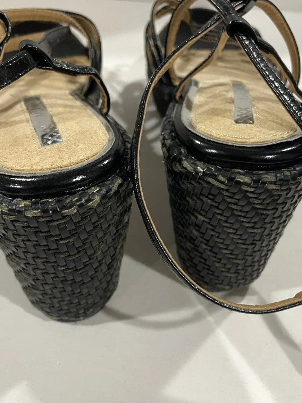 Maria Mare Black Cage Strappy Platform Wedge Sandals Womens 9.5 (EU 40) Espadril